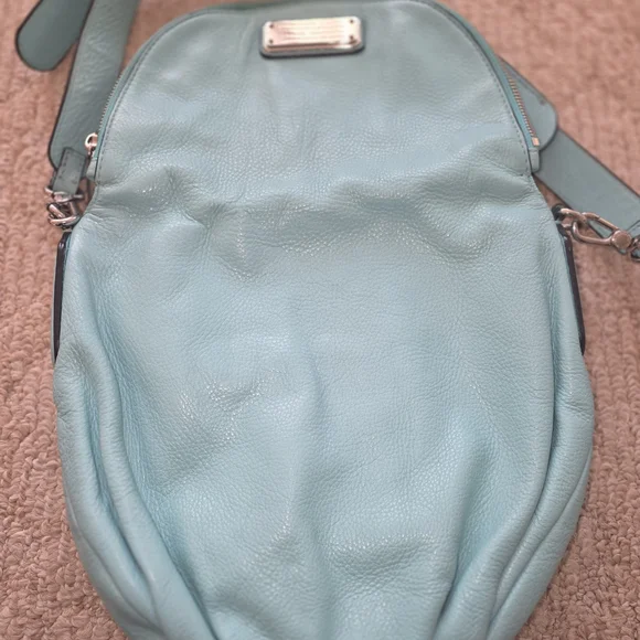 Authentic Marc BY Marc Jacobs Blue Pebble Leather Crossbody Bag - Picture 3 of 7